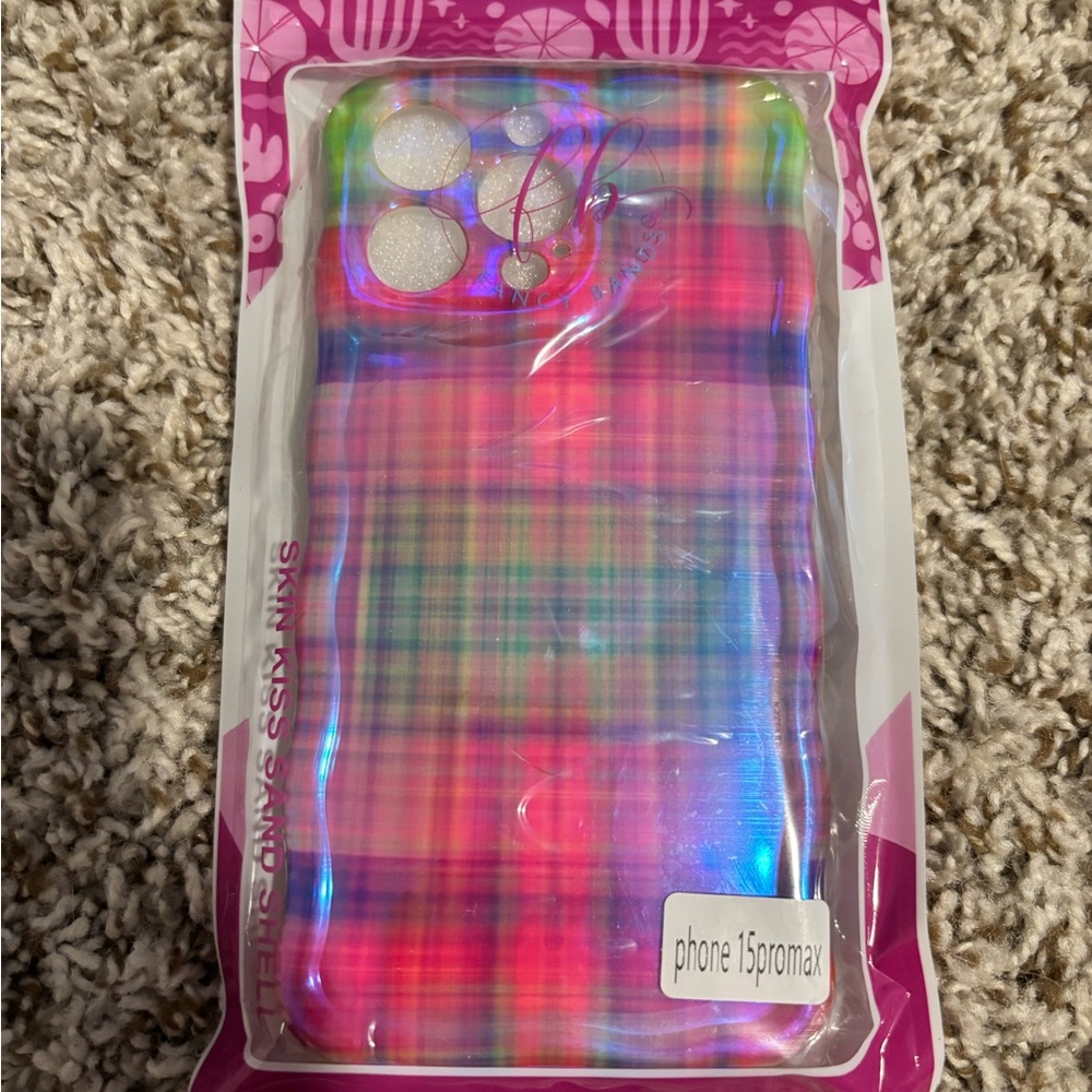 Vibrant Plaid Case for iPhone 15 Pro Max